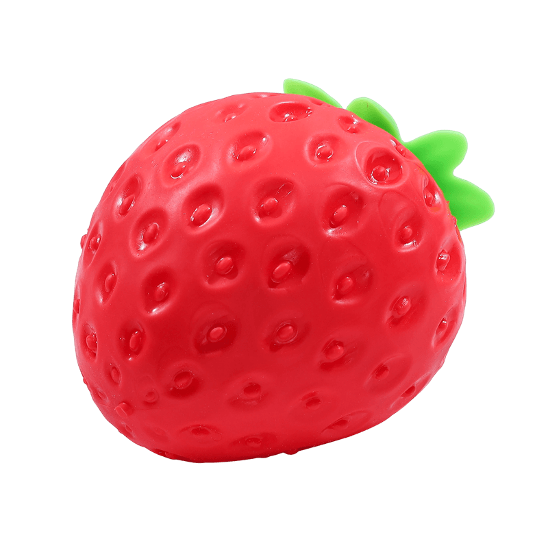 Juguete realista de compresión de fresas, juguete inquieto para aliviar el estrés de frutas falsas