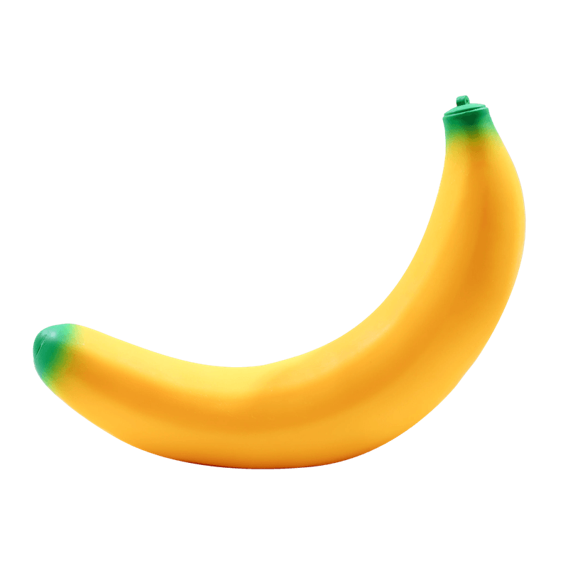 Juguete blando de plátano, calmante del estrés de ascenso lento, inquieto sensorial de frutas flexibles