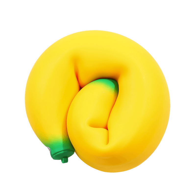Juguete blando de plátano, calmante del estrés de ascenso lento, inquieto sensorial de frutas flexibles
