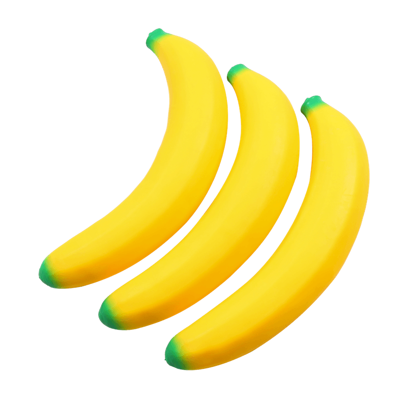 Juguete blando de plátano, calmante del estrés de ascenso lento, inquieto sensorial de frutas flexibles