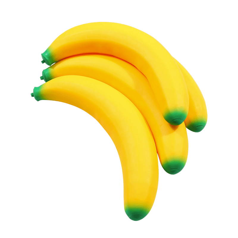 Juguete blando de plátano, calmante del estrés de ascenso lento, inquieto sensorial de frutas flexibles