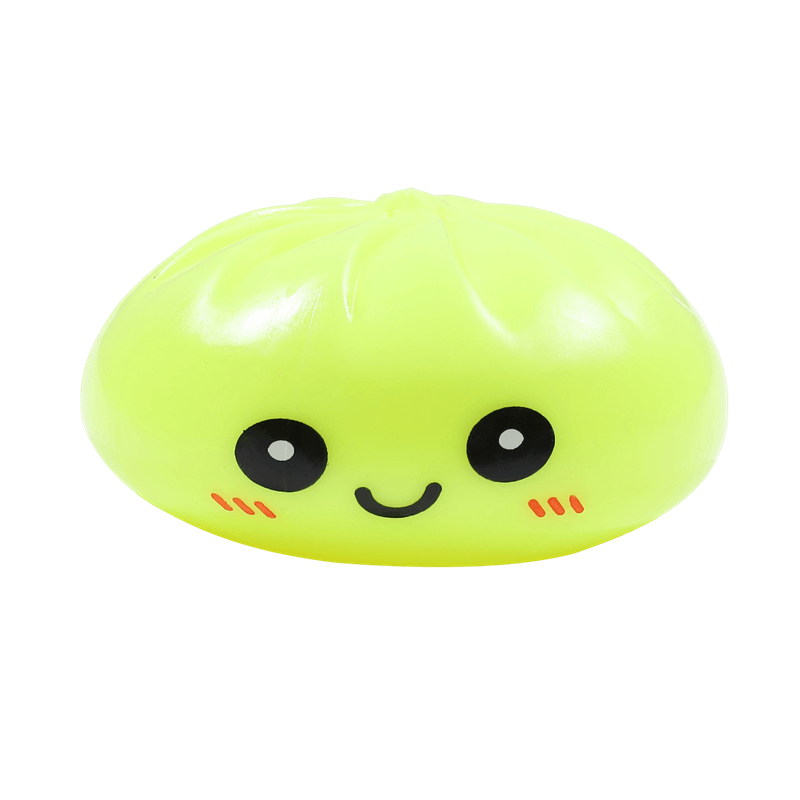 Juguete para aplastar bollos al vapor, calmante para el estrés de ascenso lento, inquieto sensorial en la cara sonriente