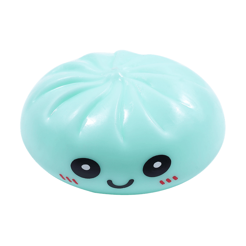 Juguete para aplastar bollos al vapor, calmante para el estrés de ascenso lento, inquieto sensorial en la cara sonriente