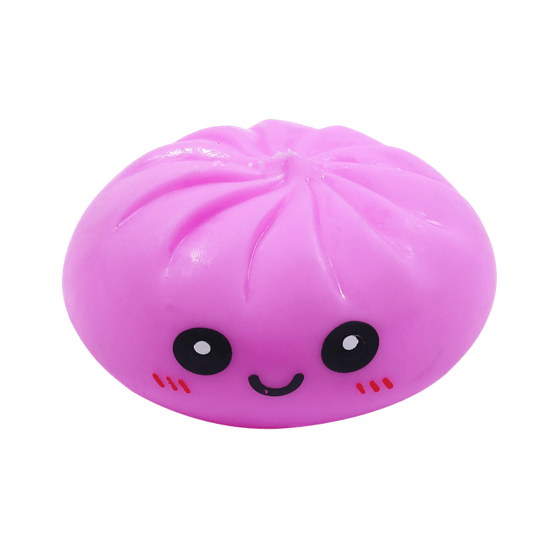 Juguete para aplastar bollos al vapor, calmante para el estrés de ascenso lento, inquieto sensorial en la cara sonriente