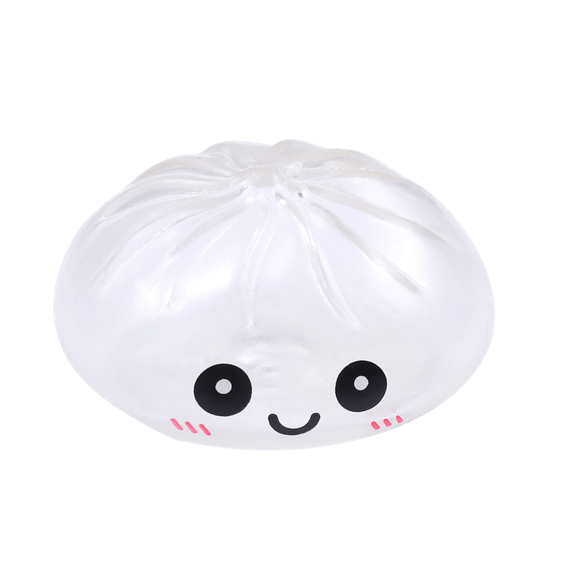 Juguete para aplastar bollos al vapor, calmante para el estrés de ascenso lento, inquieto sensorial en la cara sonriente