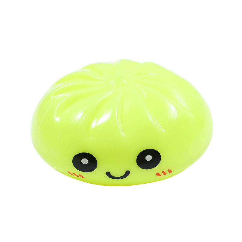 Juguete para aplastar bollos al vapor, calmante para el estrés de ascenso lento, inquieto sensorial en la cara sonriente