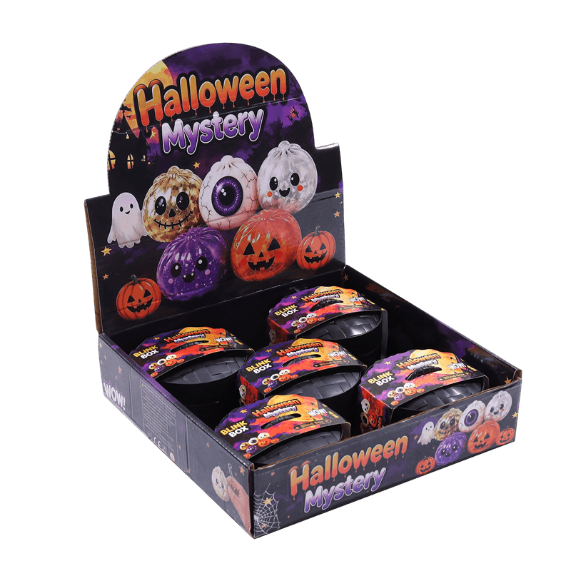 Juego de juguetes blandos de Halloween, calmante para el estrés de ascenso lento, inquieto sensorial del cráneo de calabaza con globo ocular