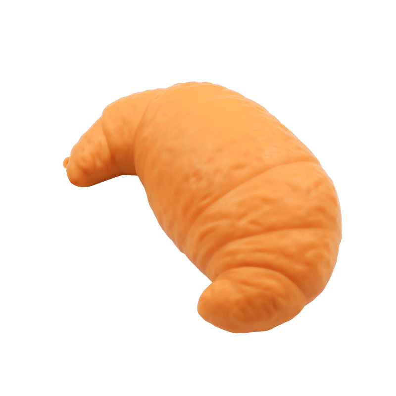 Juguete exprimidor Croissant, réplica de Squishy Bakery, aliviador del estrés Golden Flaky