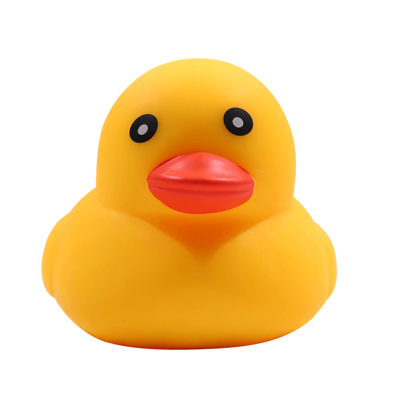 Juguete blando de goma con forma de pato, aliviador de estrés con elevación lenta y sensor amarillo clásico