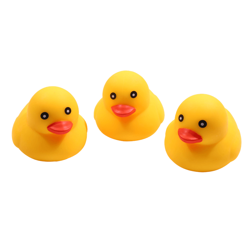 Juguete blando de goma con forma de pato, aliviador de estrés con elevación lenta y sensor amarillo clásico