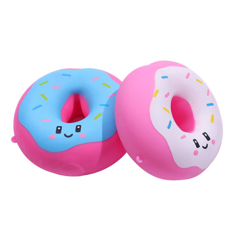 Juguete para aplastar donas, calmante para el estrés de ascenso lento, inquieto sensorial facial con chispas